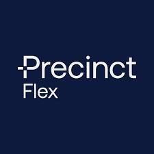 Precinct Flex logo on a dark background