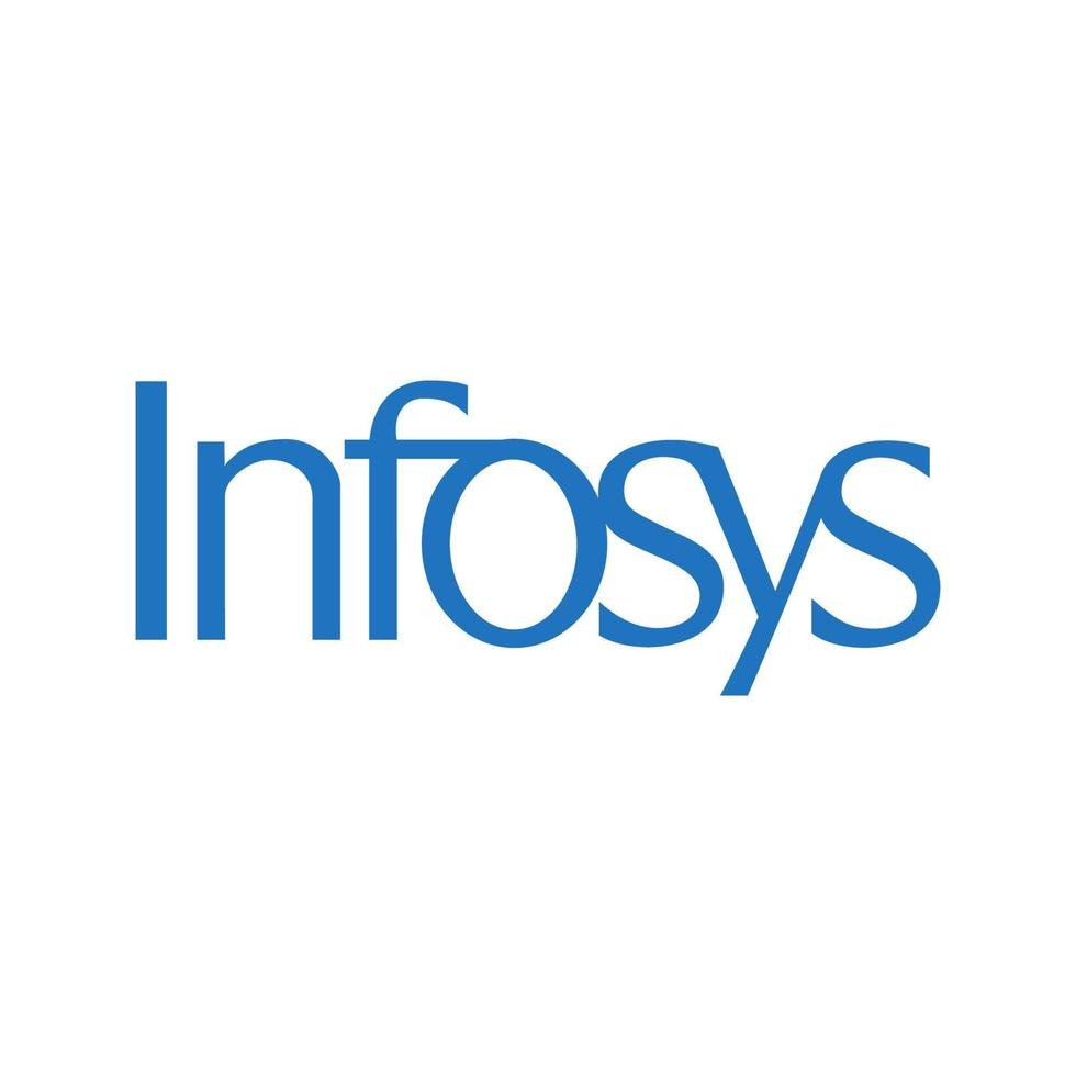The logo of Infosys in blue text on a white background.