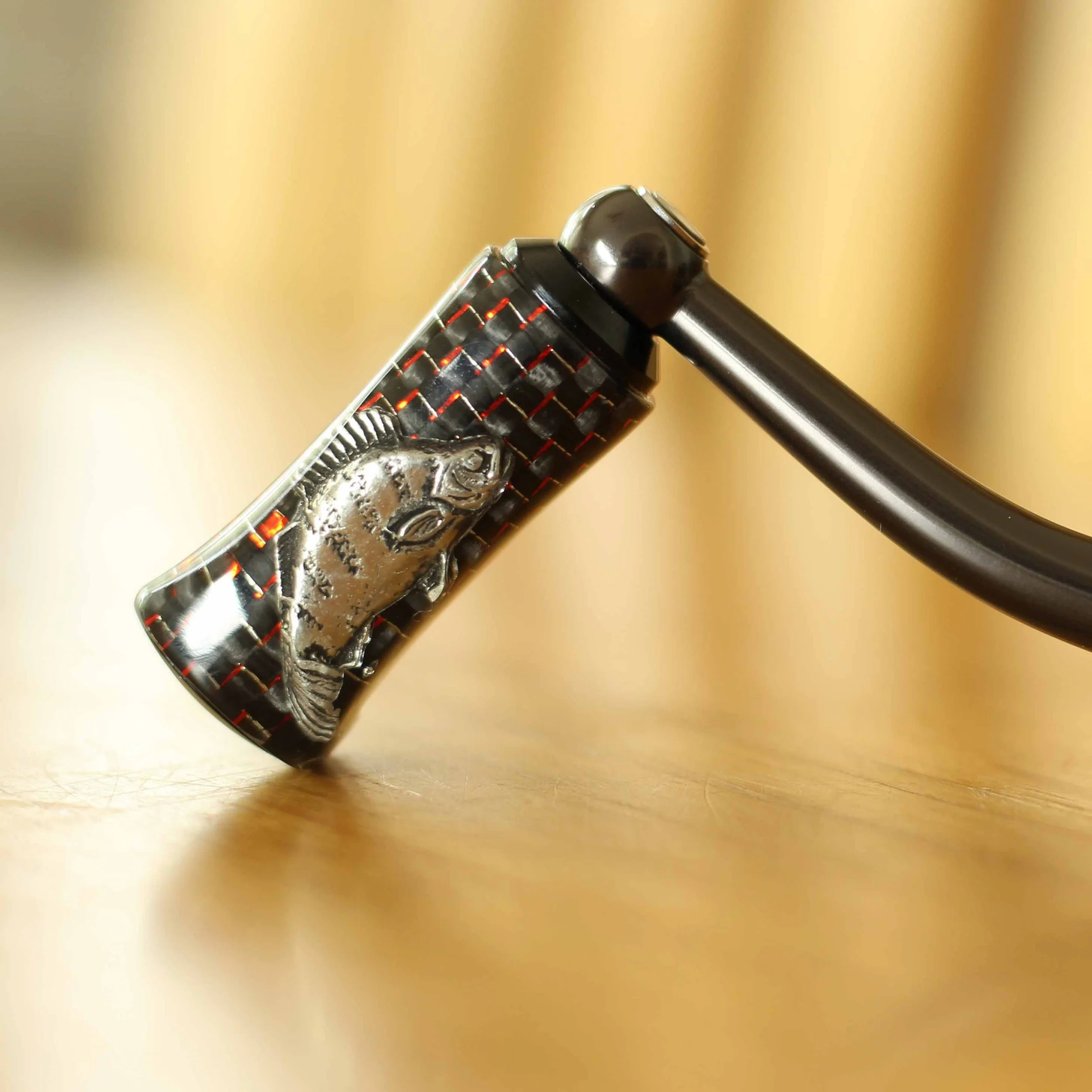 Red Carbon fibre weave custom knob shimano daiwa reels