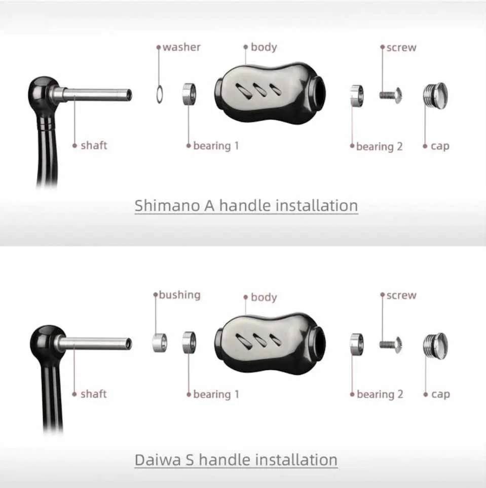 Daiwa & shimano reel knob fitting instructions