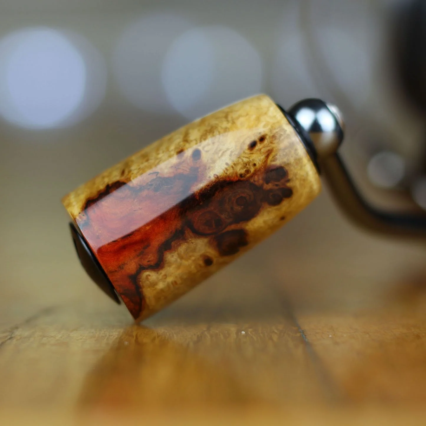 Custom reel knobs dyed burl wood