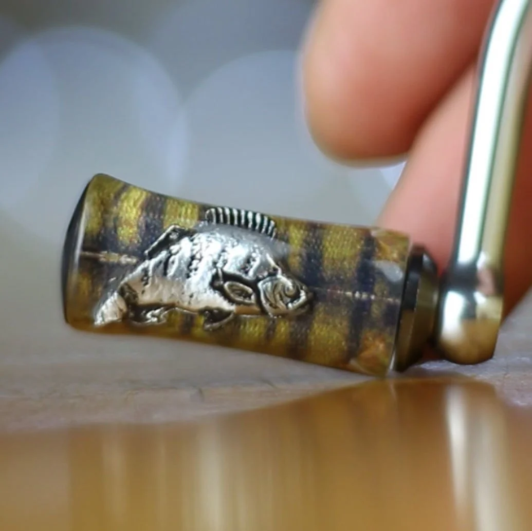 Custom reel knobs pike skin 4d metal