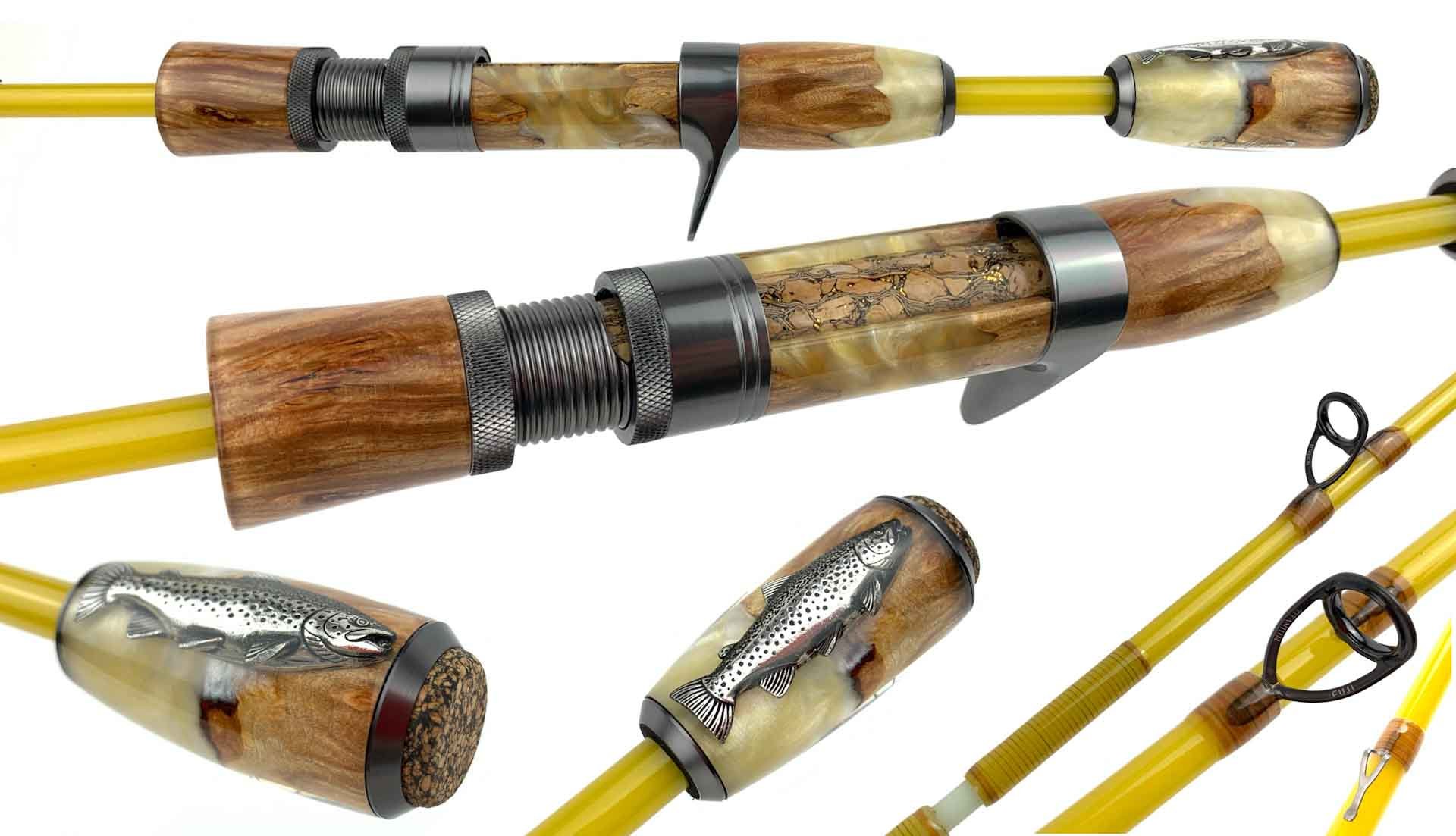 Custom trout s-glass bfs rods  Resilure Custom fishing rods