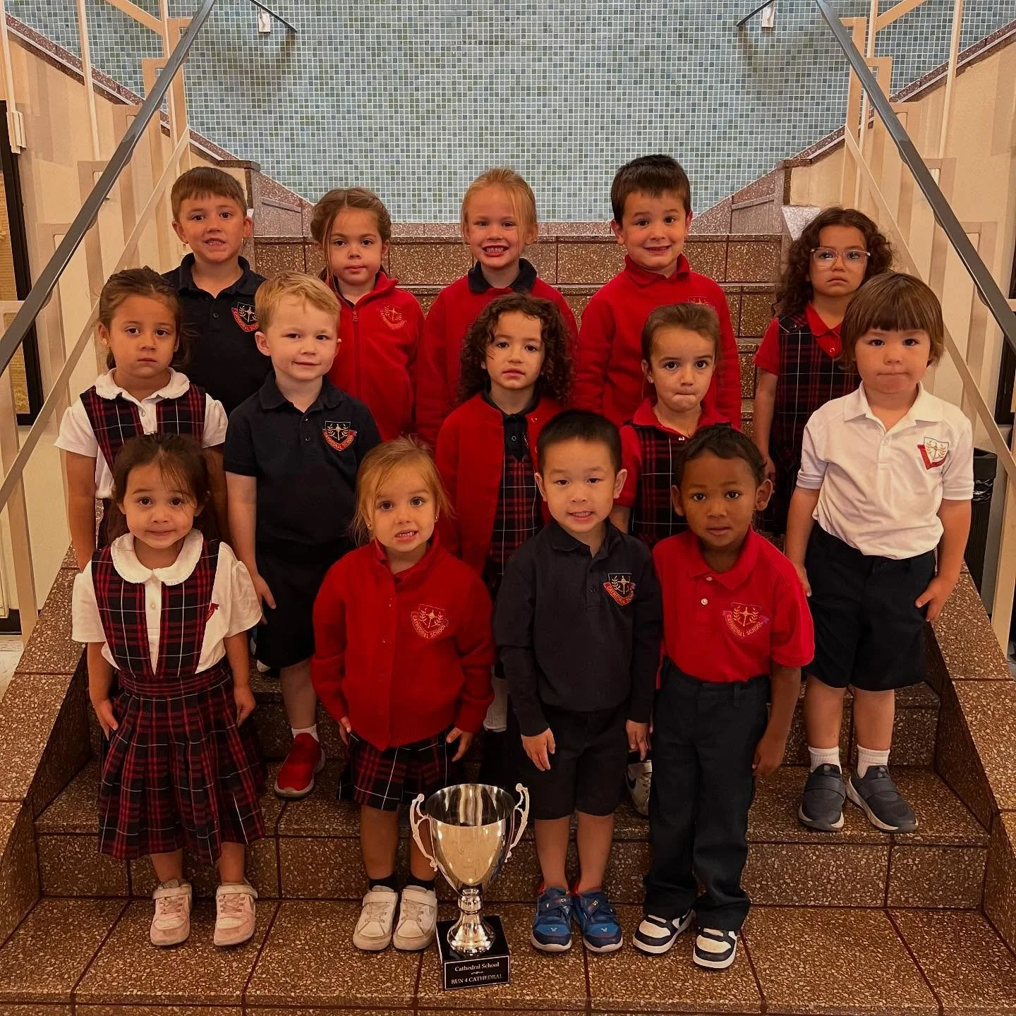 Congratulations to our Pre-Kindergarten class for bringing in the most sponsorship dollars for the Run for Cathedral! 
And special shout out to our MVPs, Patrick, Isaac, Frances and Molly! 🏆❤️