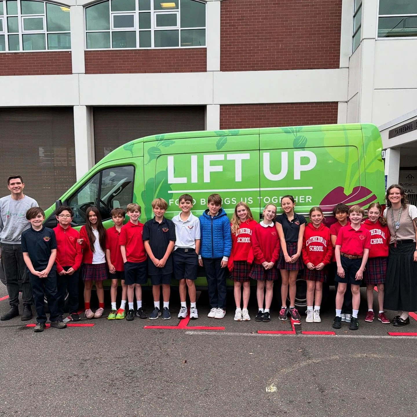 Faith-in-Service:
Cathedral School collected an amazing amount of food for Lift Up Portland!
A big shout-out to our awesome 5th graders for helping load the truck and spreading the word about our Faith in Action project this month. Your hard work and
