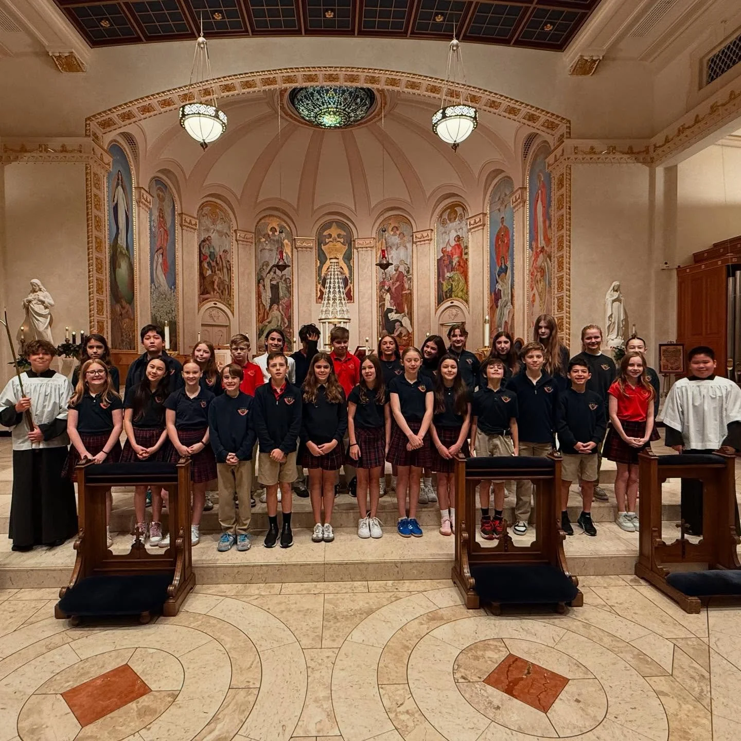 Special Mass for the Feast of the Immaculate Conception. Thank you 6th grade for leading us! ❤️