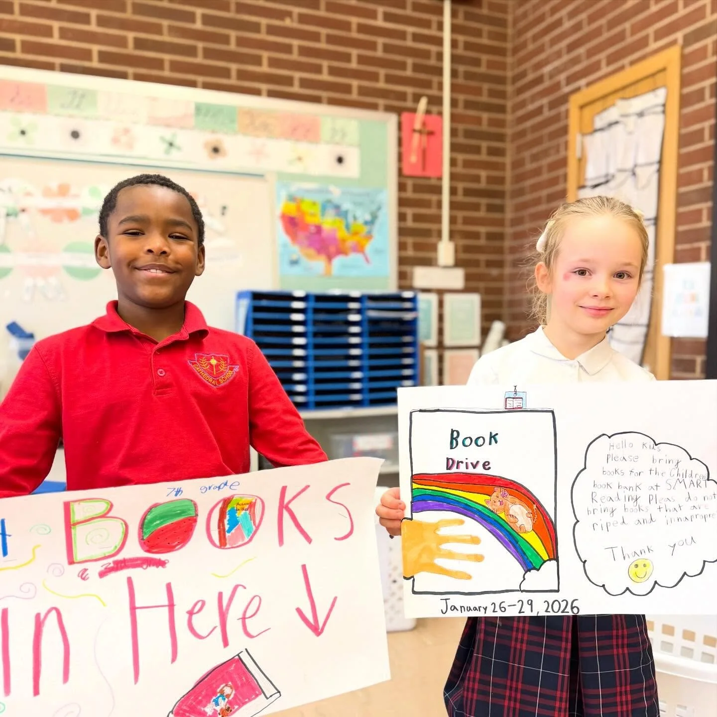 Our 3rd graders are putting faith into action by collecting books for children in need! 📚❤️

They are gathering gently used books to donate to The Children&rsquo;s Book Bank at SMART Reading, helping spread the joy of reading to young learners in ou
