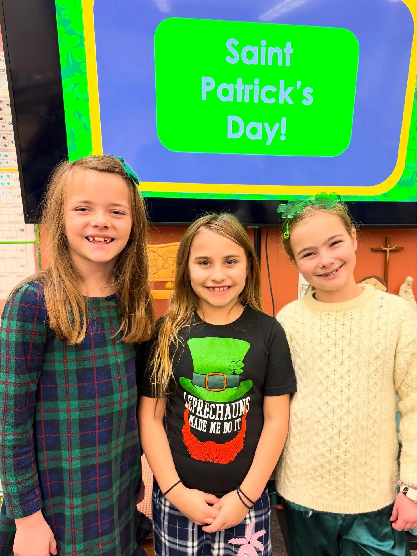 Faith and fun came together as we celebrated the Feast of Saint Patrick at school today! 🍀

Students added a little green to their spirit day dress as we honored St. Patrick and remembered his message of faith and sharing God&rsquo;s love with other