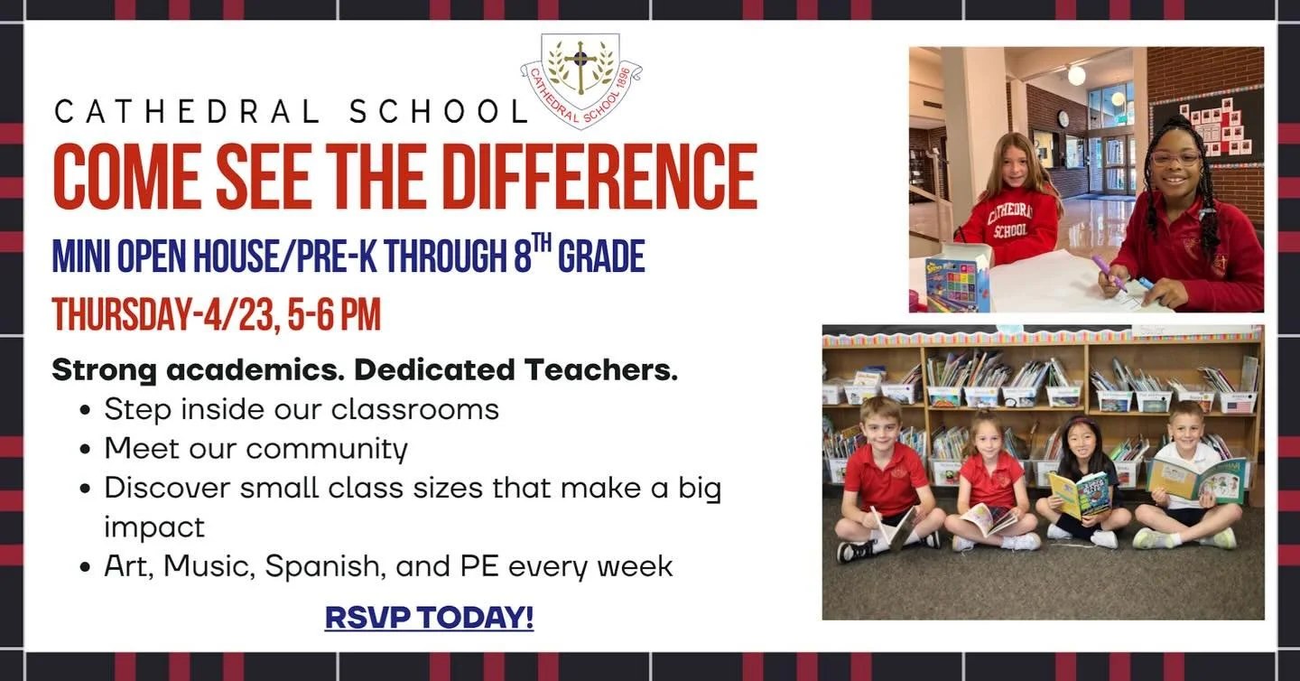 Join us to see the Cathedral Difference at our Mini Open House! RSVP- 🔗 in bio