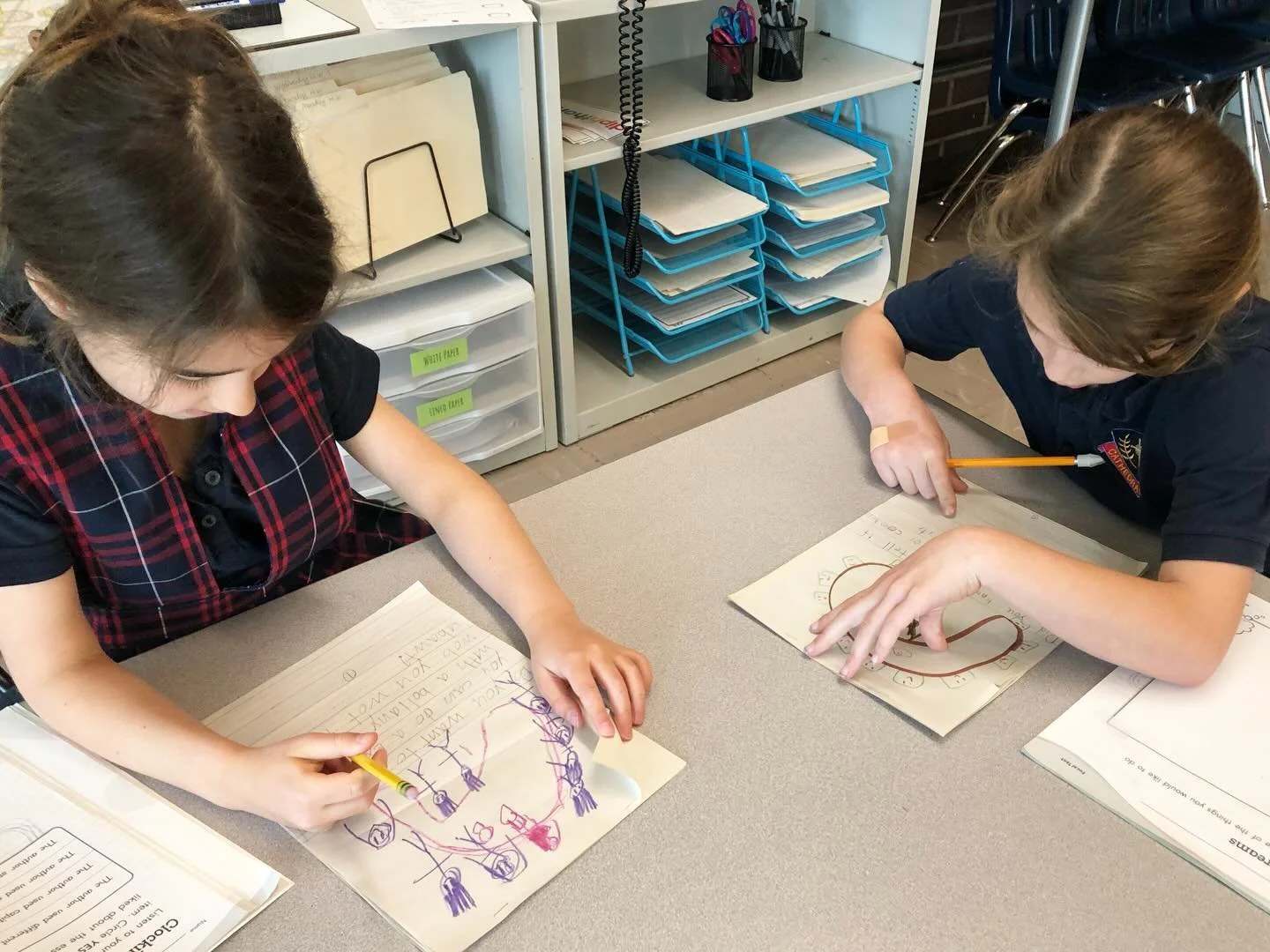Our 1st graders are becoming confident young writers through a fun and engaging process called &ldquo;clocking.&rdquo; Working with different partners as they rotate, students carefully proofread each other&rsquo;s writing, looking for specific detai