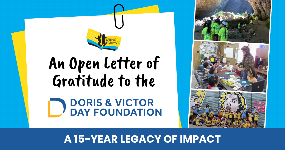 An Open Letter of Gratitude to the Doris and Victor Day Foundation:&nbsp;A 15-Year Legacy of Impact