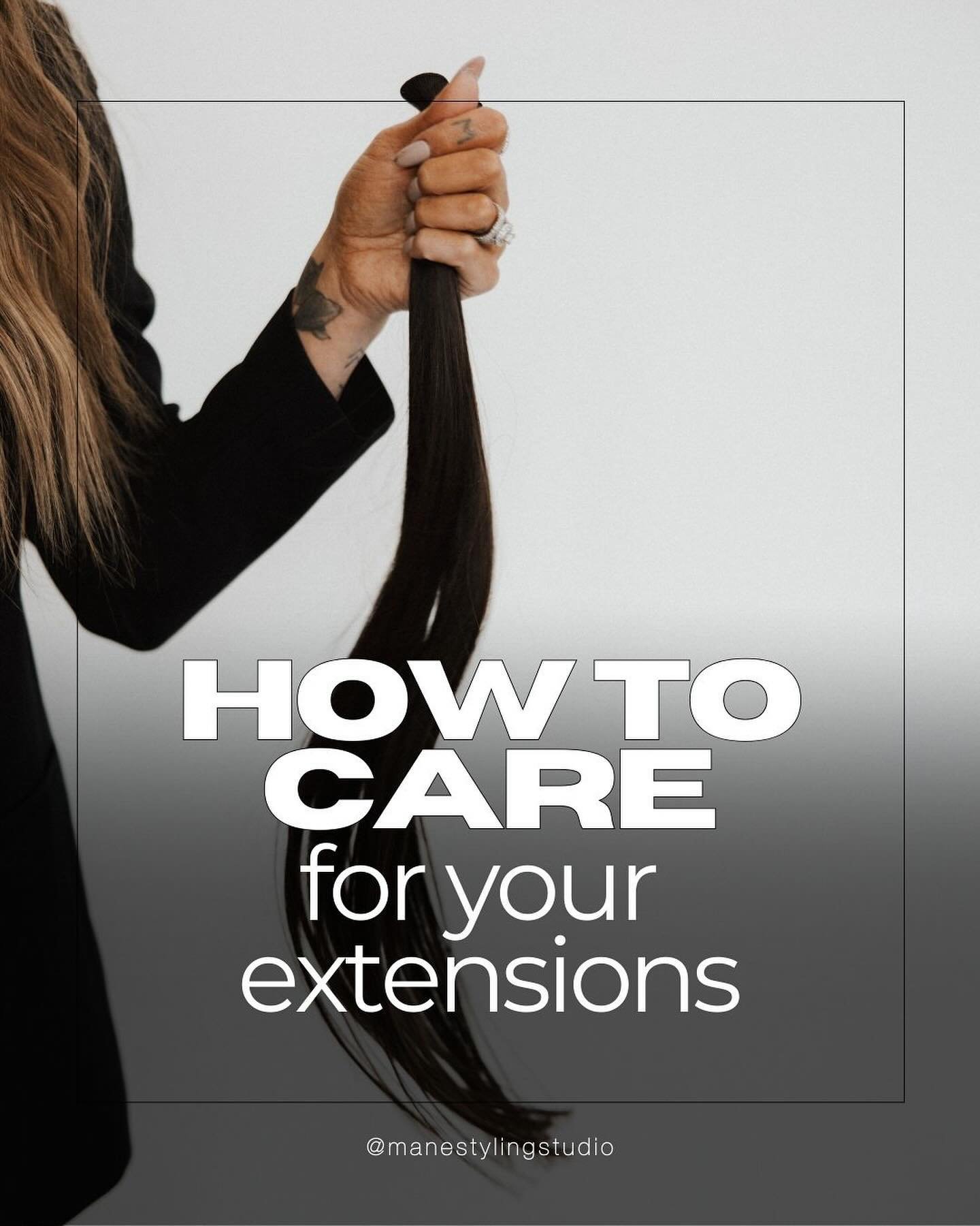 Do&rsquo;s and Dont&rsquo;s of extension care ⬇️

We know taking care of extensions can be intimidating. 

But by following a few simple steps you&rsquo;ll be able to keep your extensions looking their best. ✅

Scroll through to see our tips for best