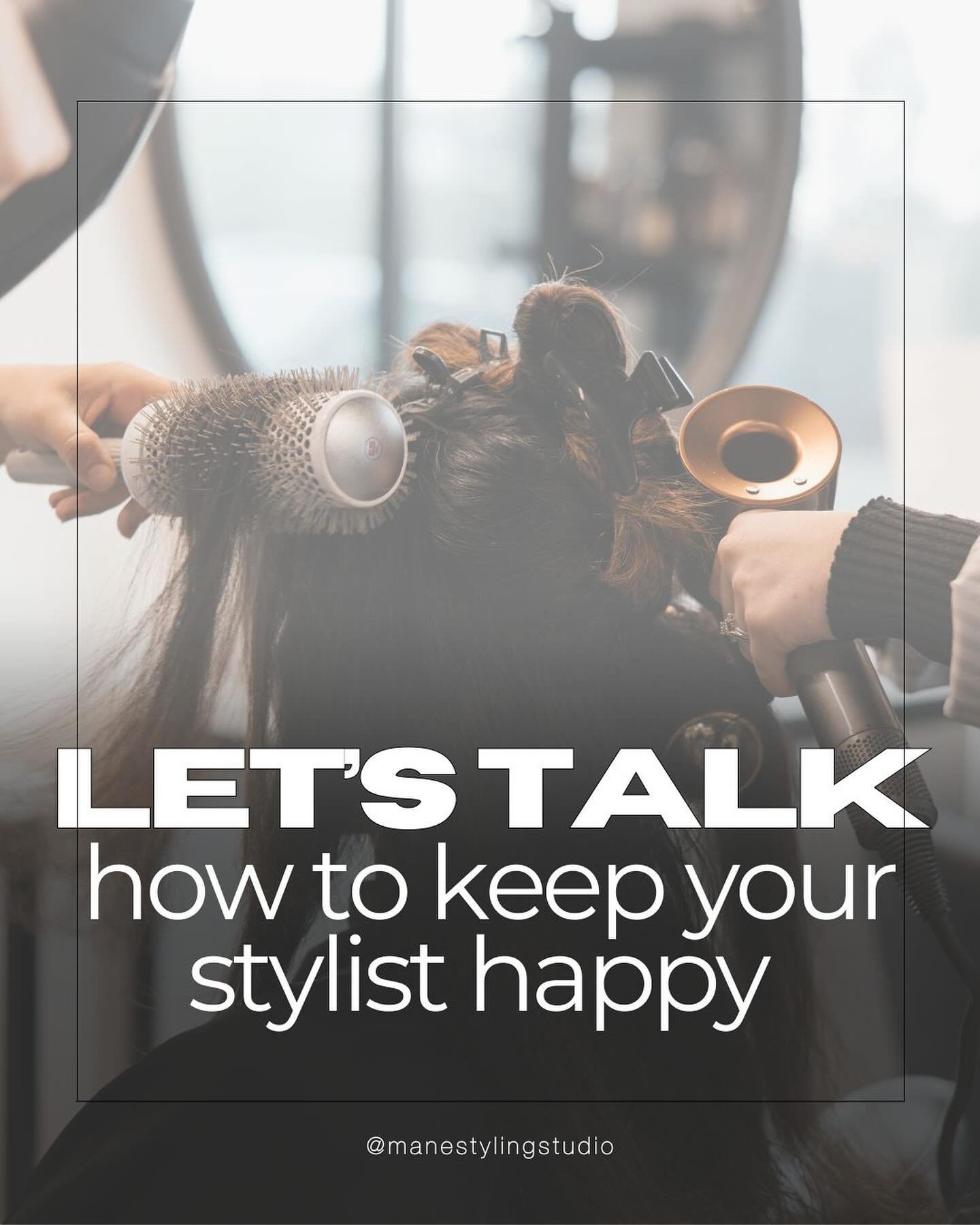 A happy stylist equals happy hair! 😄

Just a few things you can do before your appointment to get the best experience possible:
✨Text us your inspo pics! We love seeing visuals of what you&rsquo;re wanting so we&rsquo;re both on the same page. 
✨Mai