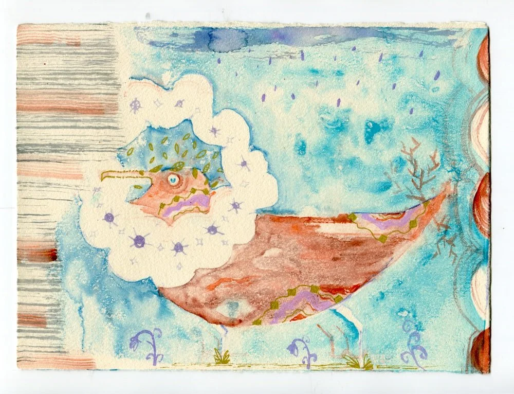 Max Kauffman "Confused Caw" mono print