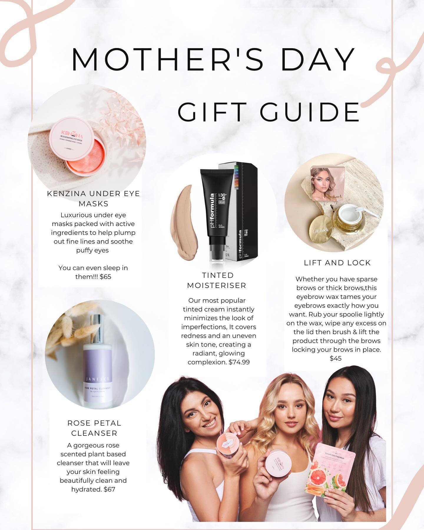 Gift giving made easy ✨

Celebrate mum this Mother&rsquo;s Day with one of our beautiful gift options from Beau Monde. Here are just a few ideas and they are all available instore or online 

https://www.beaumonde.co.nz/shop

All Kenzina under eye ma