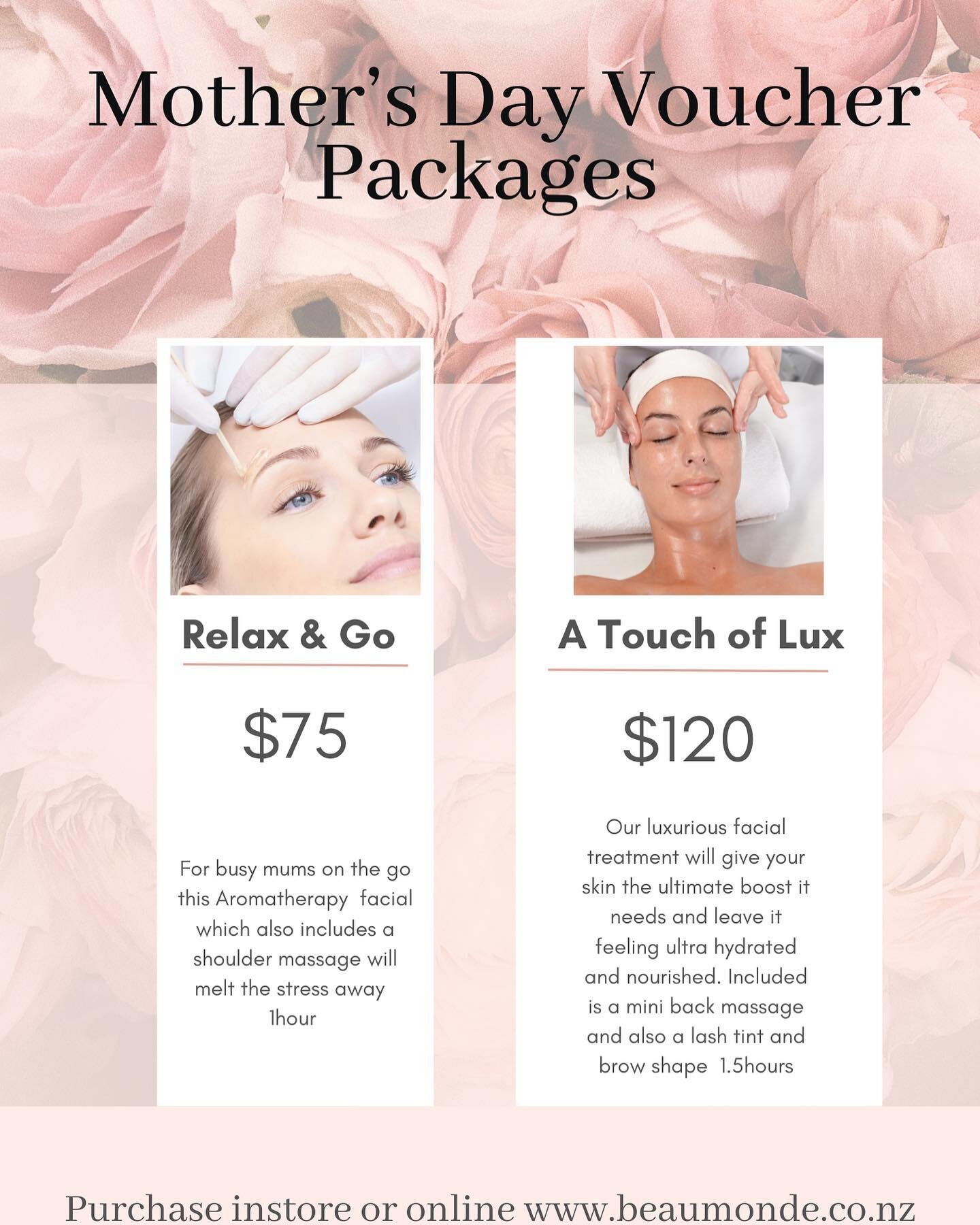 Mother&rsquo;s Day isn&rsquo;t far away ✨✨✨

Spoil mum or that special mother figure in your life with one of our gorgeous facial pamper packages//

A gift of pure relaxation &amp; Indulgence 💆&zwj;♀️

Vouchers available online or instore 
https://w