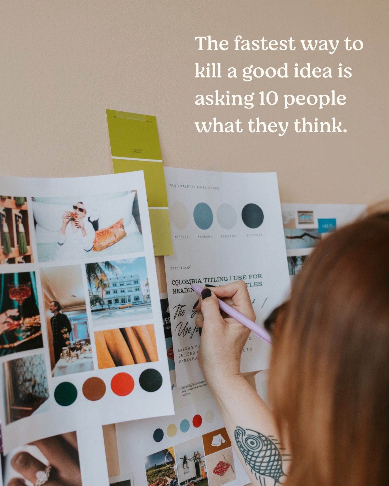 This goes right back to authenticity and your target audience- trying to appeal to everyone is going to make you completely forgettable to the people you&rsquo;re really trying to reach. Don&rsquo;t be afraid to *not be* for everyone. #brandstrategyt