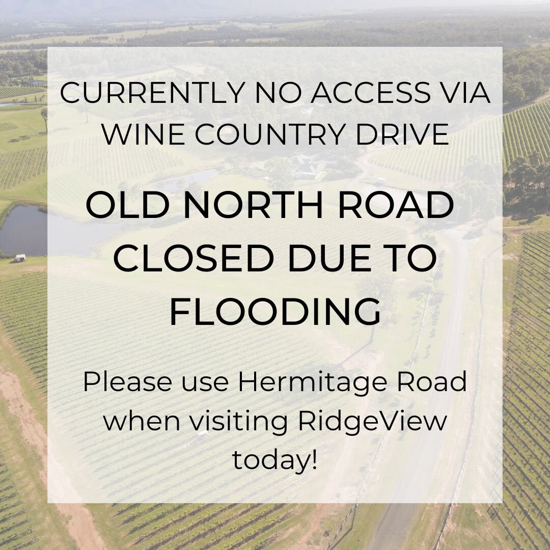 We are still open and waiting for you. Please be careful in this weather.
RidgeView

 #huntervalleywinecountry #huntervalleywines #weatheraware