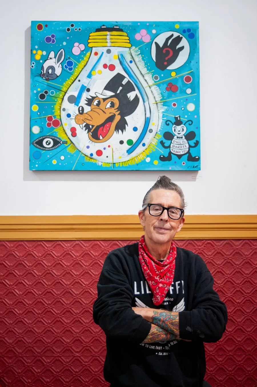 Artist Clam Lynch - Four Star Theater Gallery Show, San Francisco