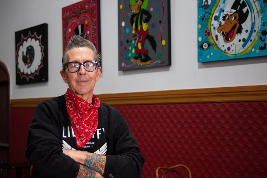 Artist Clam Lynch - Four Star Theater Gallery Show, San Francisco