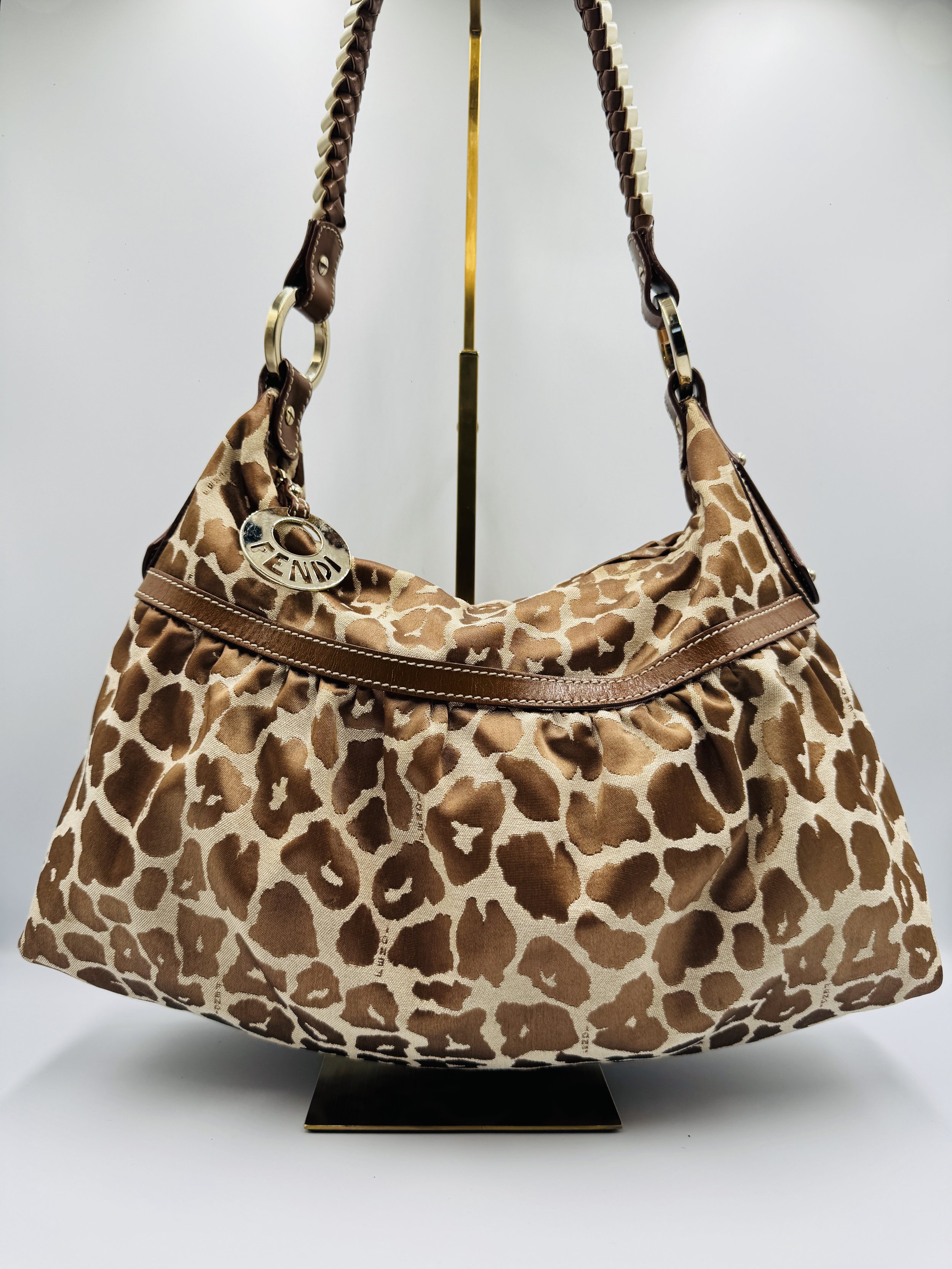 2012 Fendi Leopard Print Chef Bag