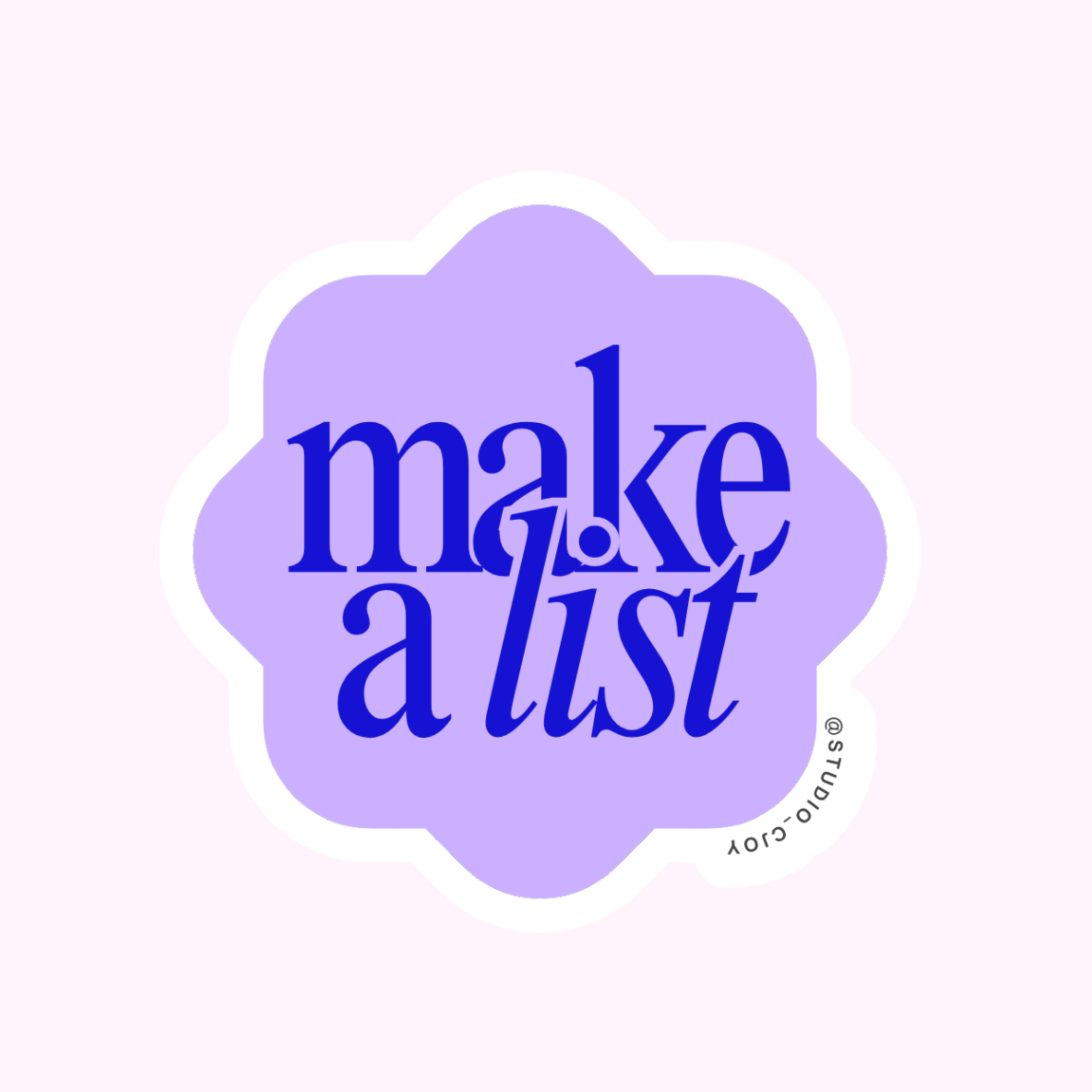 MAKE A LIST Sticker