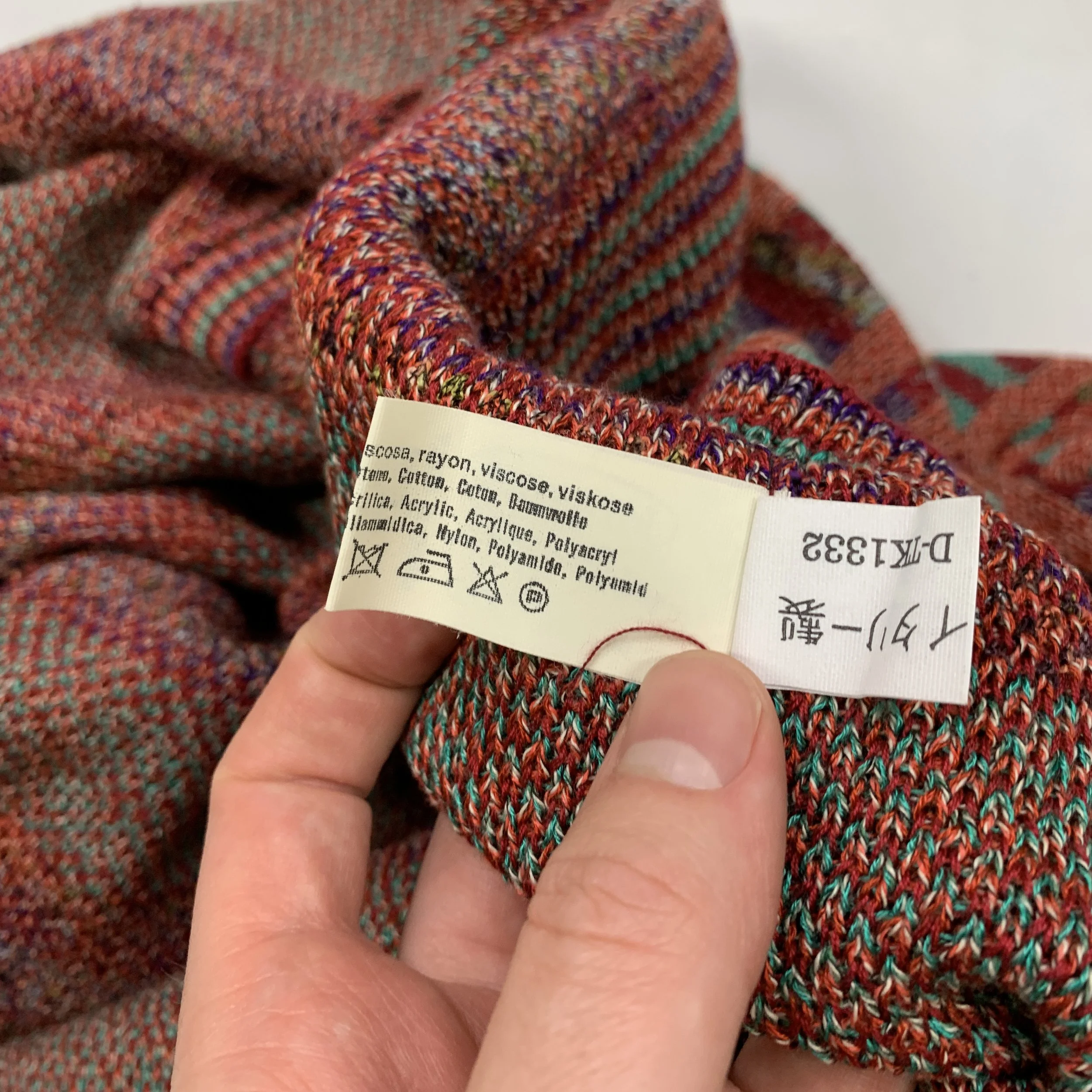 Missoni S 90s Heavy Plaid Cardigan Red8.jpg