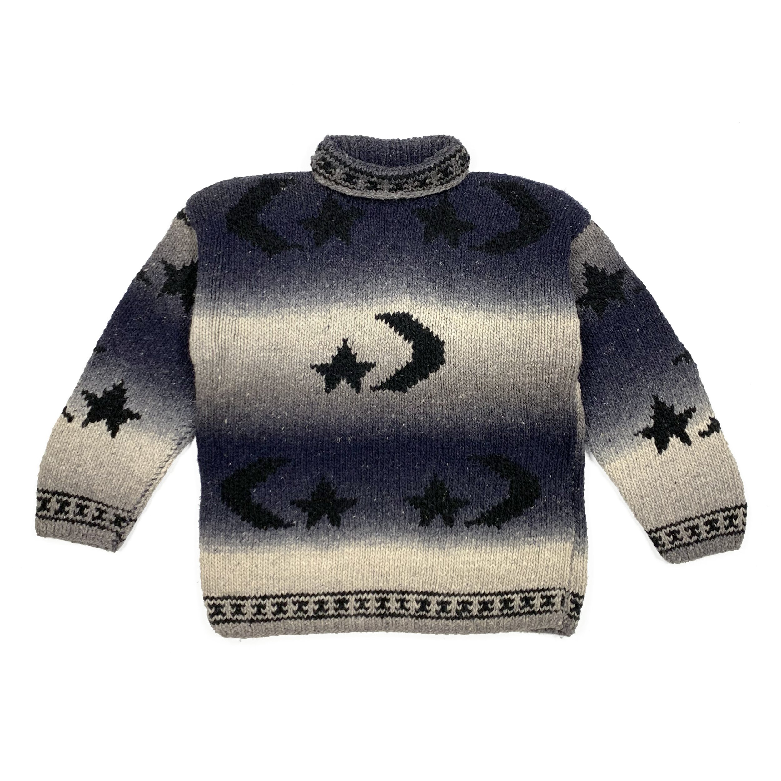 Vintage 90s Hand-Knit Night Sky Sweater — GAIJIN RECYCLING