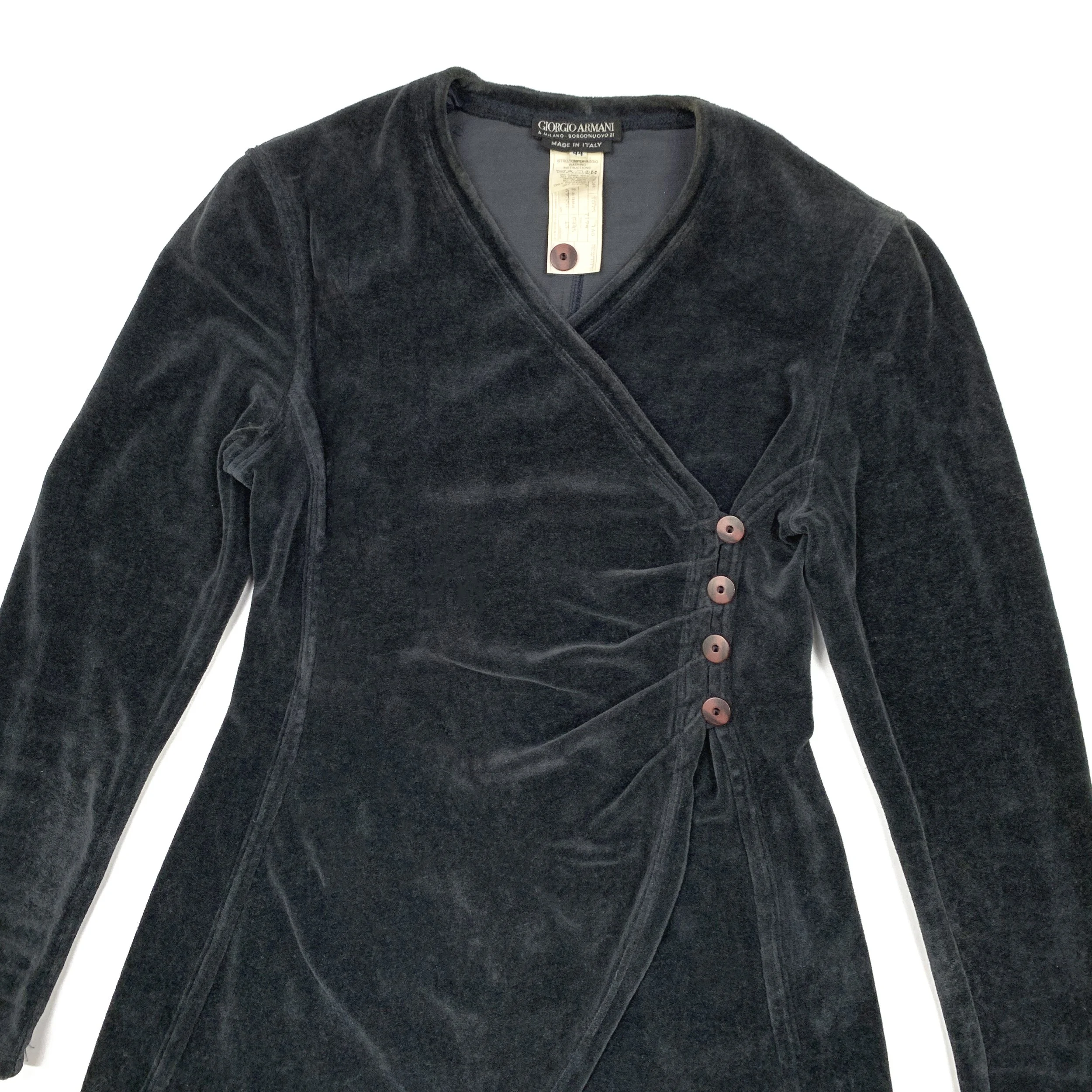 G Armani 90s Asym Velour Dress2_.jpg