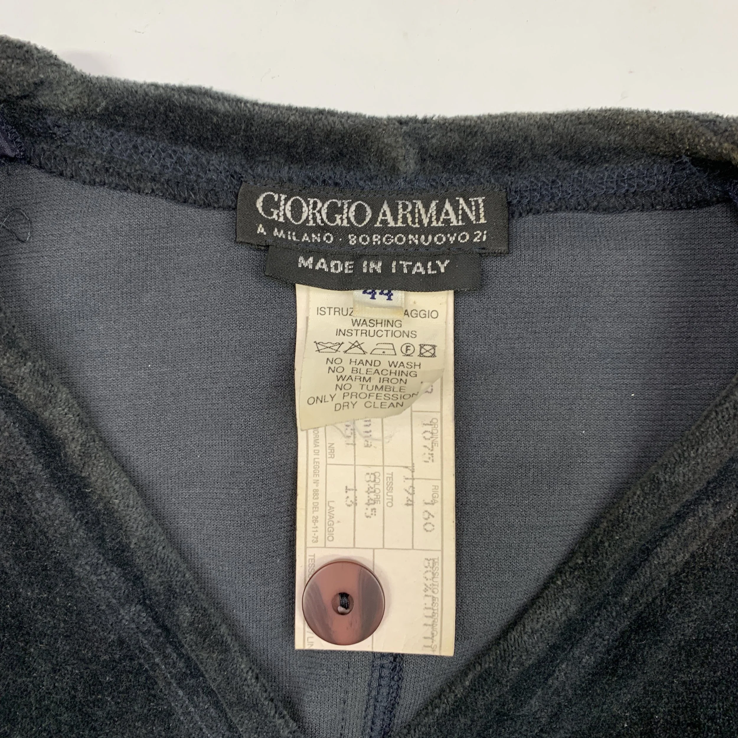 G Armani 90s Asym Velour Dress5.jpg