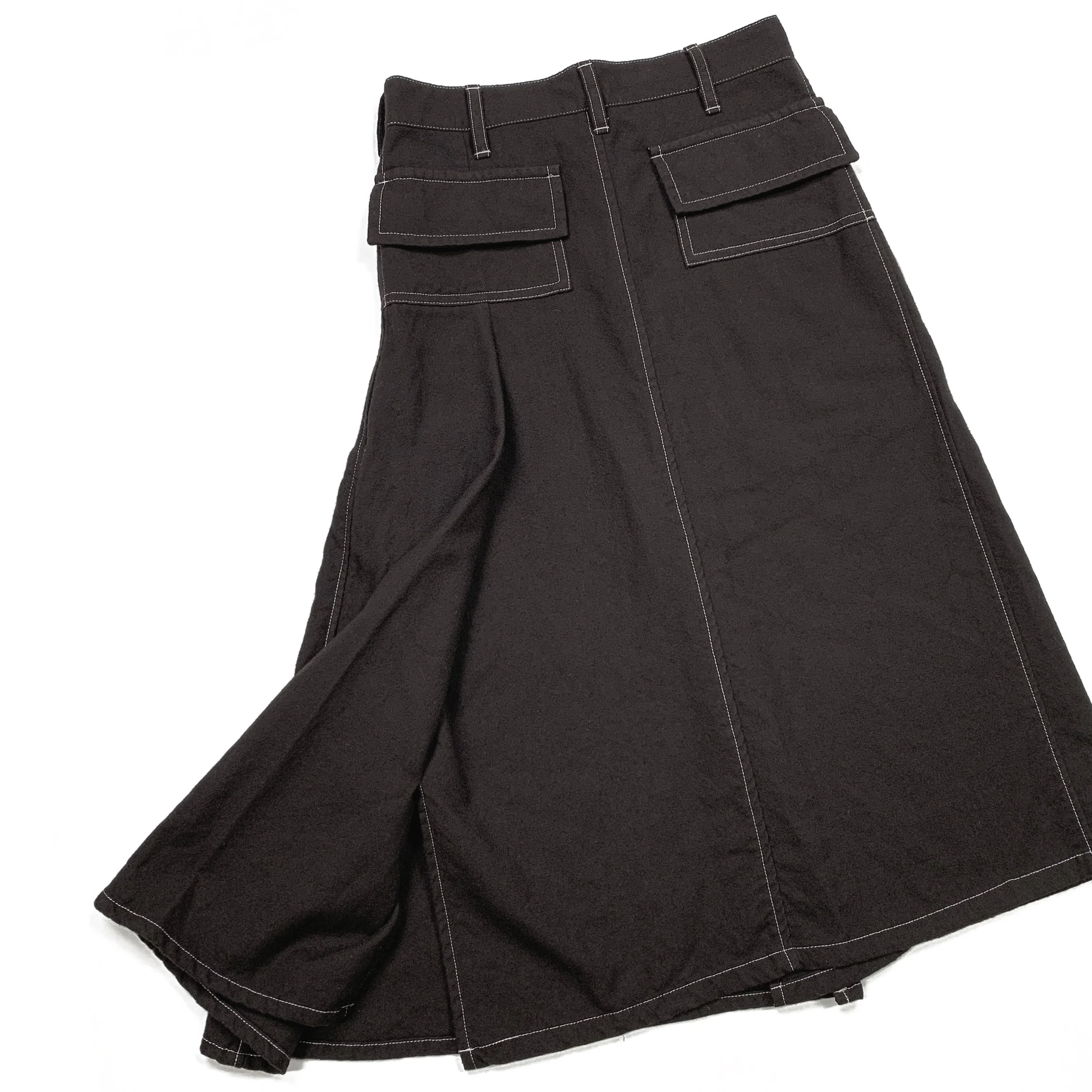 Yohji Ys Asym Pleated Wool Skirt5.jpg