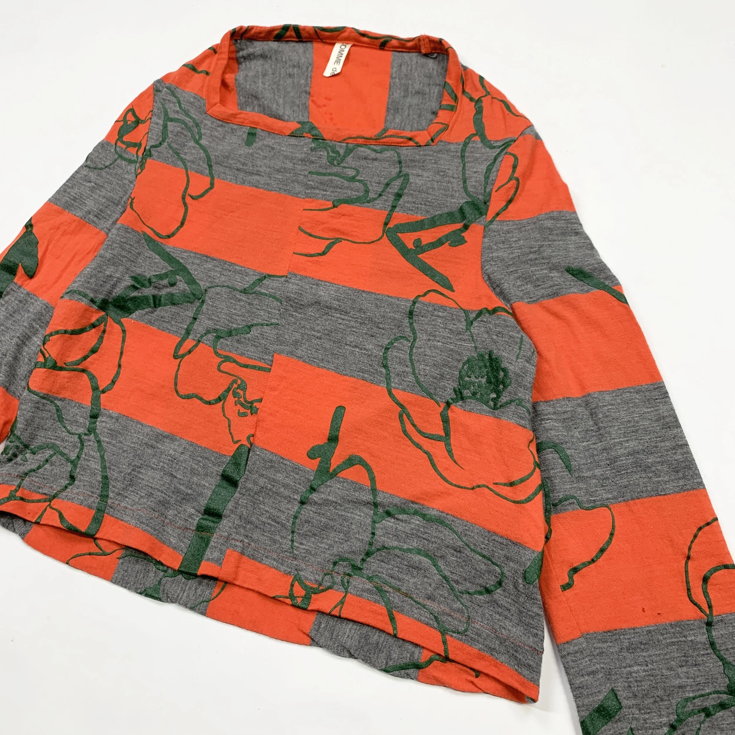 CDG 1996 Flower Print Striped LS3.jpg