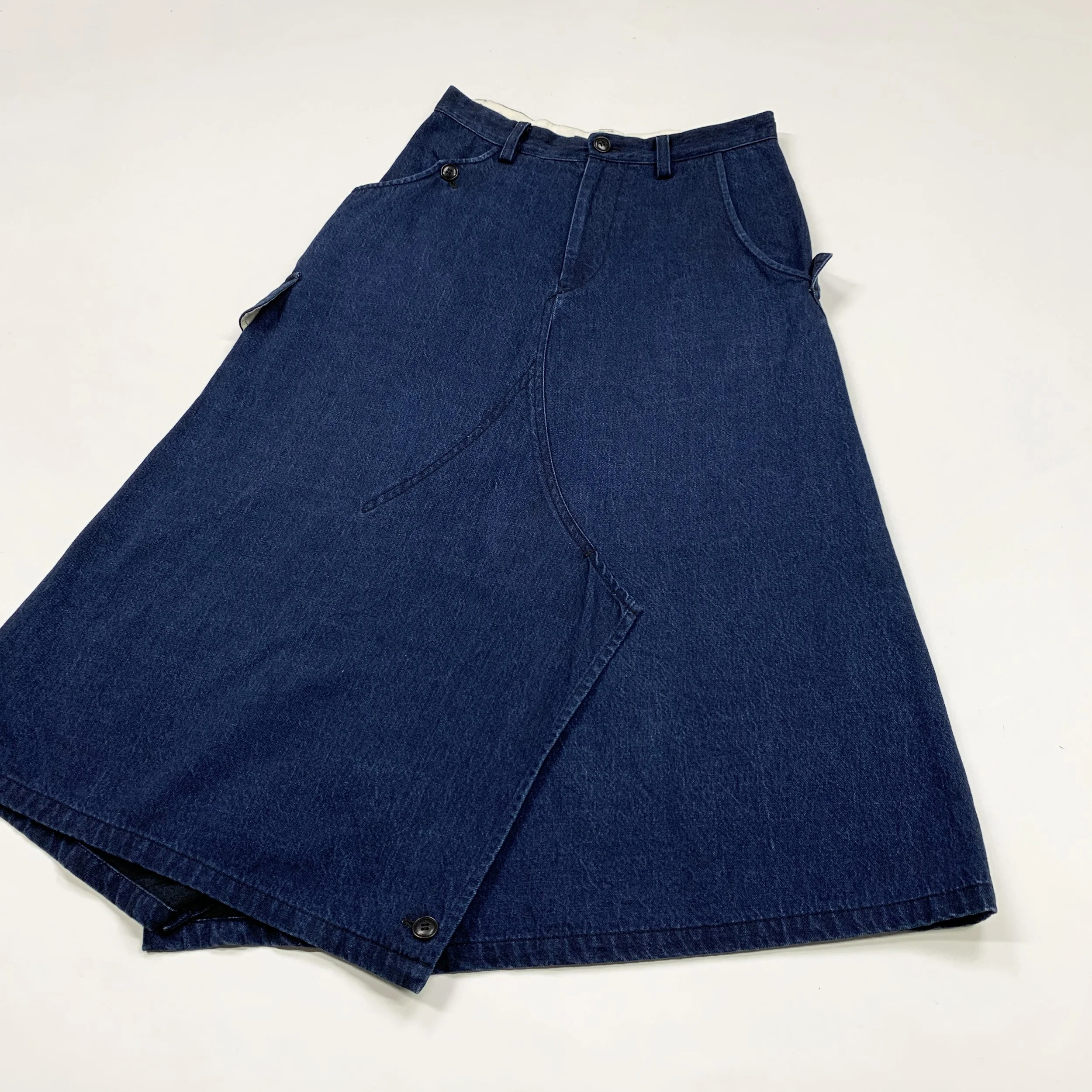 Yohji Ys Asym Indigo Denim Skirt4.jpg