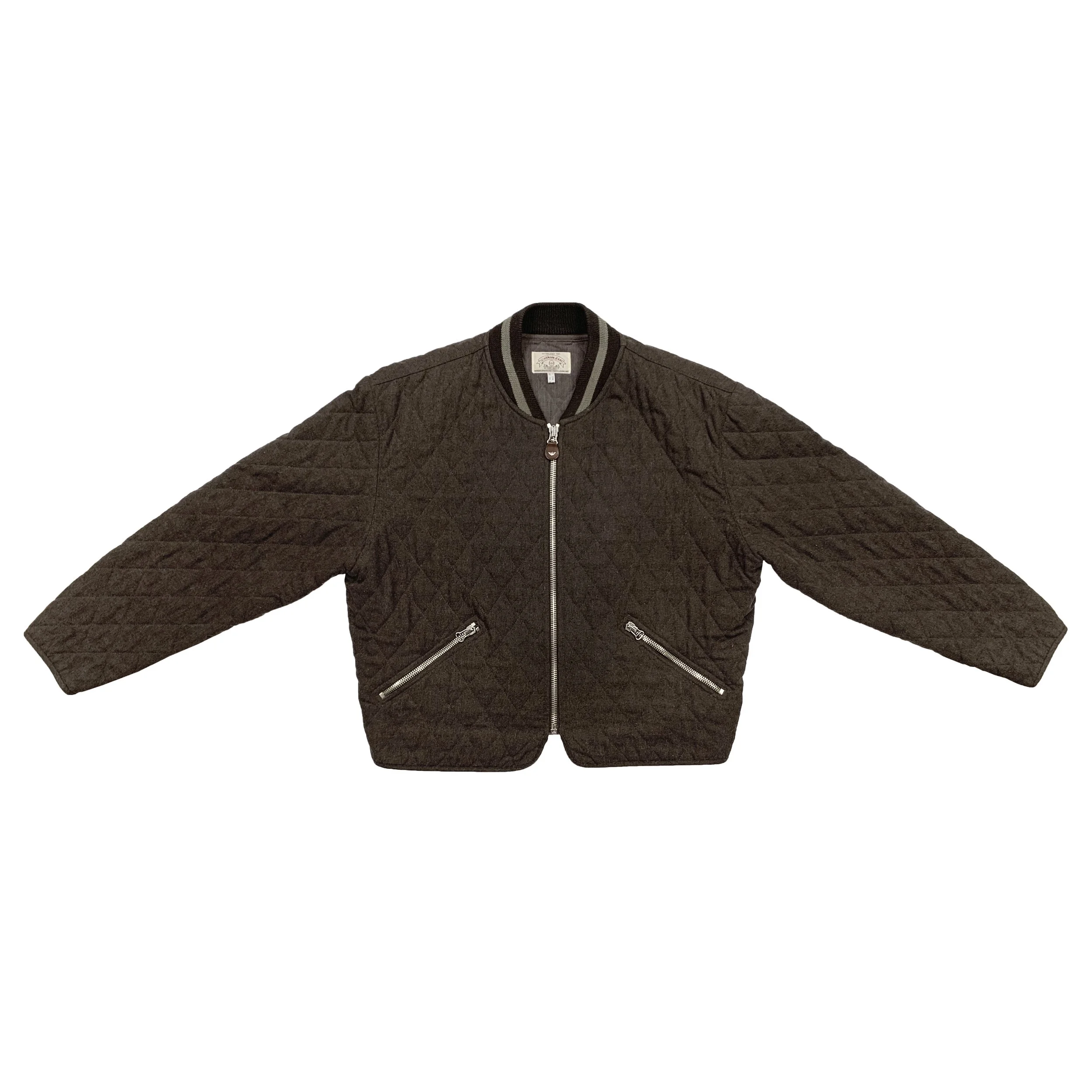 Armani Jeans Quilted Wool Bmbr Jkt Brwn12.jpg