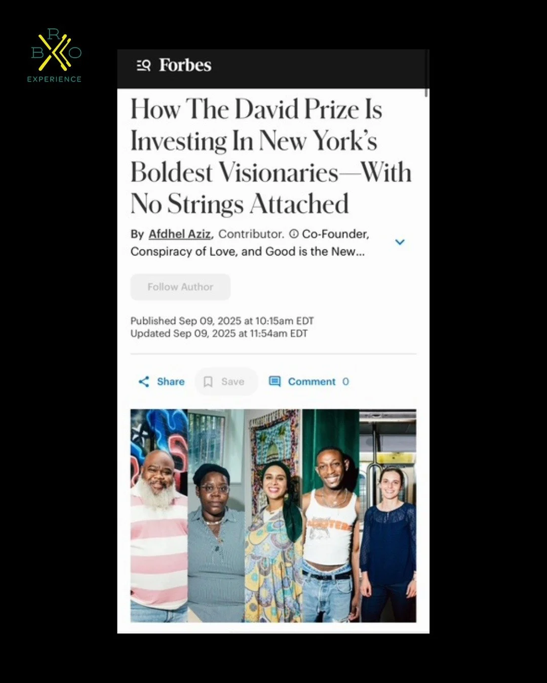 "In an era of institutional mistrust and bureaucratic gridlock, The David Prize offers a radically human alternative: trust the people closest to the problems. Give them space, money, and recognition—and then get out of the way."
We&