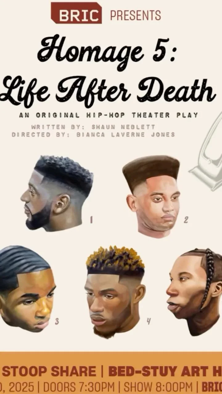 Last night was incredible! A group of our young men experienced the powerful play “Homage 5: Life After Death,” written by our amazing partner @bedstuyarthouse. Set in a Brooklyn barbershop, this show explores manhood, loyalty, and identi