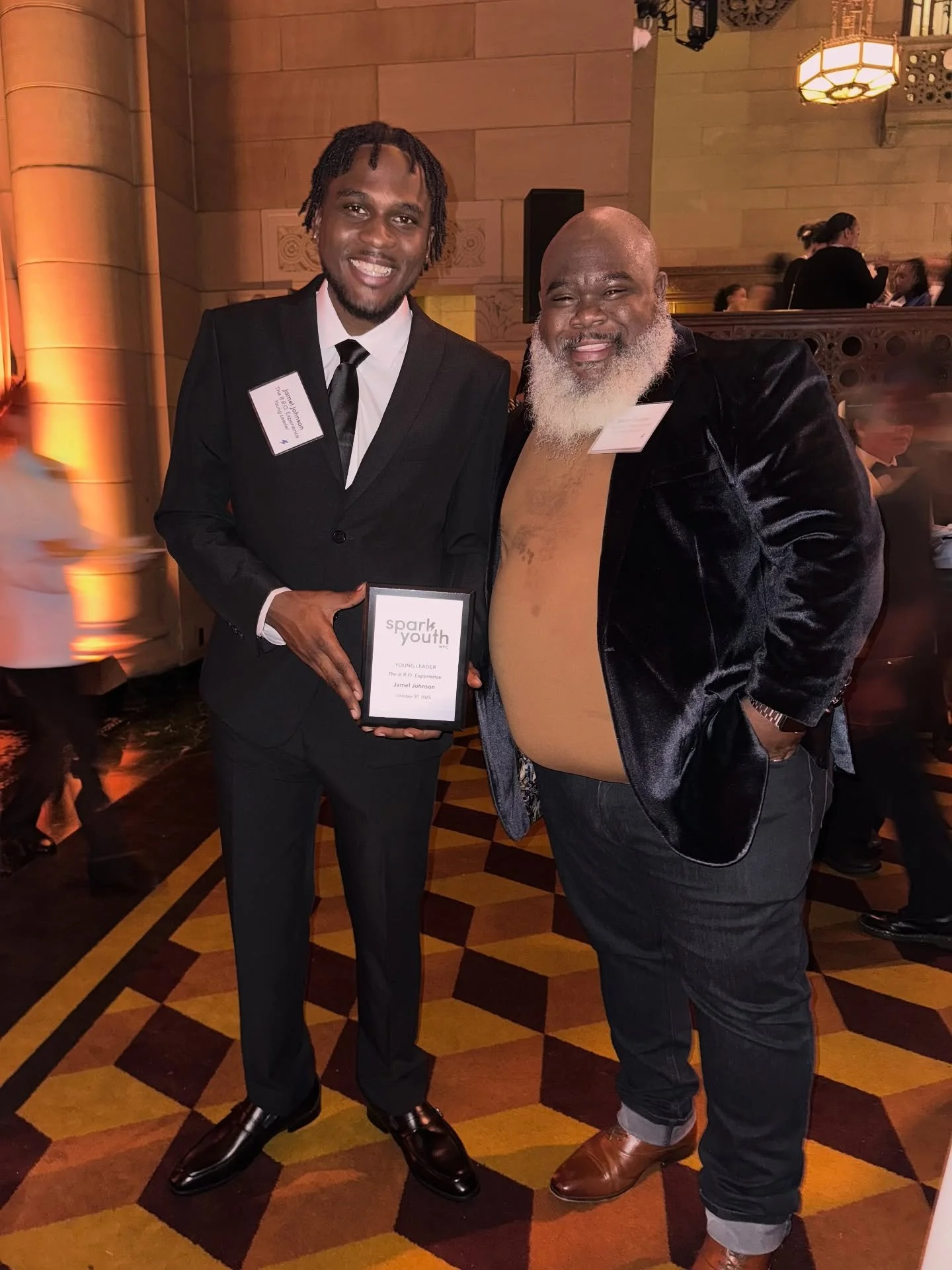 What a awesome night at the @sparkyouthnyc foundation gala awards night! Thnx to the team for honoring one of the young men we work with Jamel deserves the shine!!!we love working with you all&hellip;