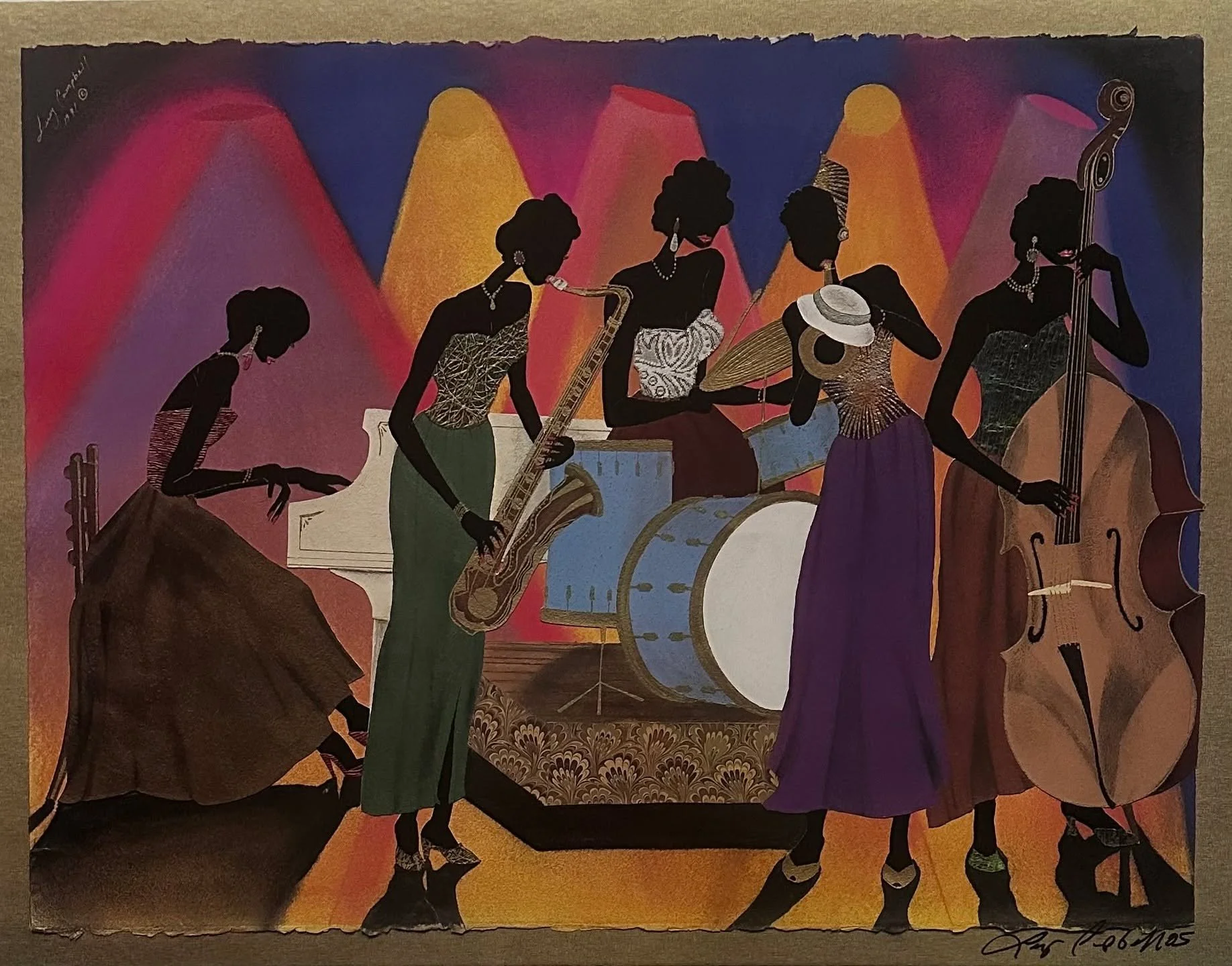 No Man's Band by @leroycampbellart &mdash;signed, 24 x 34.5 in, in A+ mint condition&mdash;is up for auction only at the Extraordinary Men Awards Gala.

Provided by the @richardbeaversgallery , this one-of-a-kind painting won&rsquo;t be available any