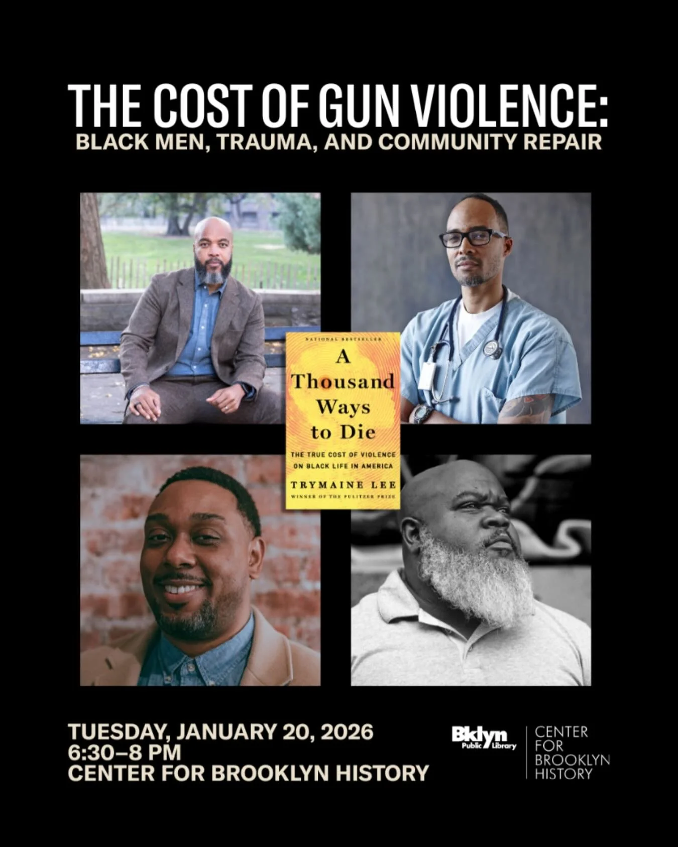 We&rsquo;re excited to share that Barry Cooper from BRO Experience will be speaking on a powerful panel at &ldquo;The Cost of Gun Violence: Black Men, Trauma, and Community Repair&rdquo; hosted by the Center for Brooklyn History on January 20.

Barry