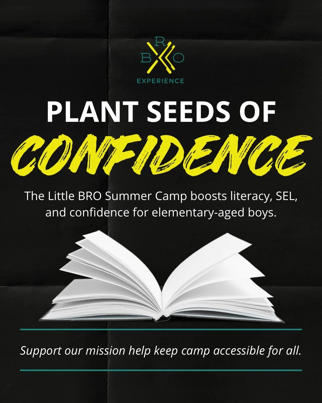 This summer, help plant seeds of confidence, literacy, and community in our Little BROs. 📚 Your donation directly funds materials, instructors, and resources that nurture reading skills, self-belief, and a lifelong love of learning. Every dollar mak
