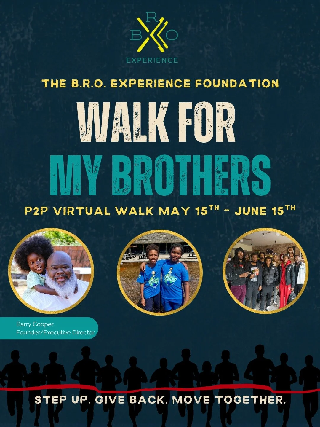Walk For My Brothers is officially HERE.

This Mental Health Awareness Month, we are kicking off a community walking and fundraising challenge that is going to bring all of us together from May 15 to June 15. The mission: walk 1 mile a day (30 miles 