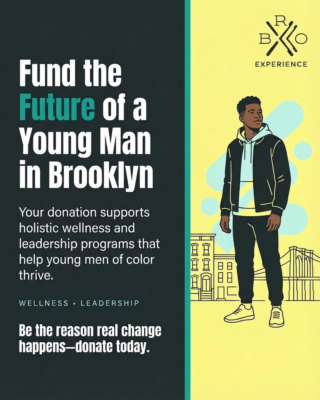 Be part of real change with The BRO Experience Foundation. 💛 Your support directly funds self-development programs that empower young men of color to grow, lead, and transform their lives. Together, we build journeys that change futures and create a