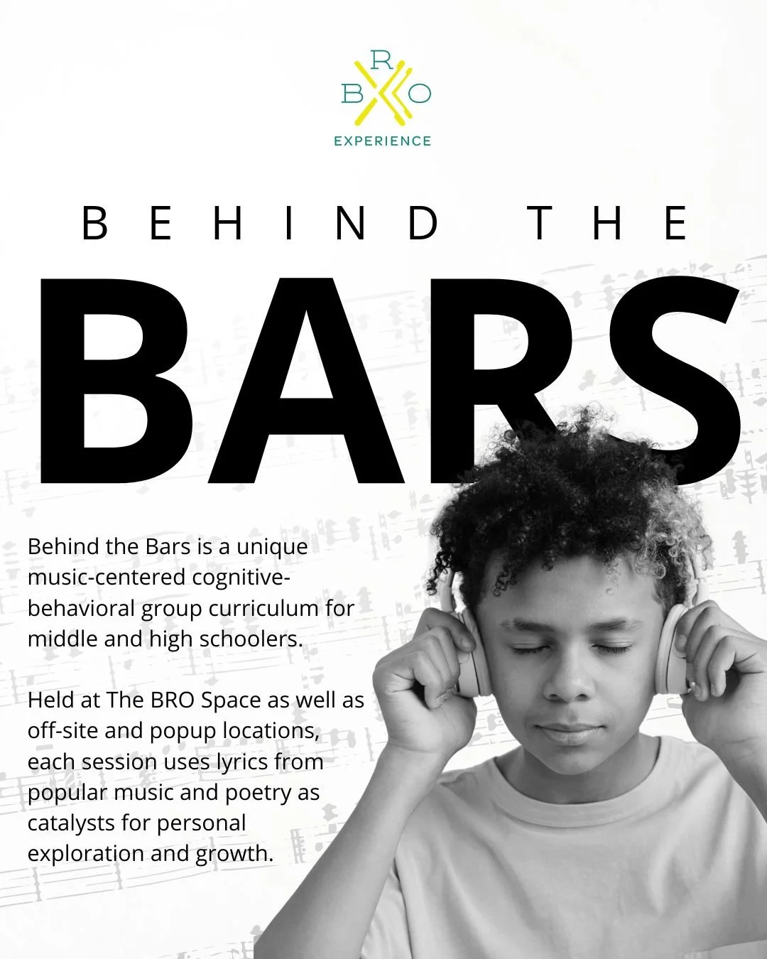 Every young man holds the power to turn sound into self-discovery. 🎶 *Behind the Bars* is where music and poetry become pathways to healing, creativity, and growth. ✨ Join us at *The BRO Space* or wherever you are&mdash;your journey starts now. Read
