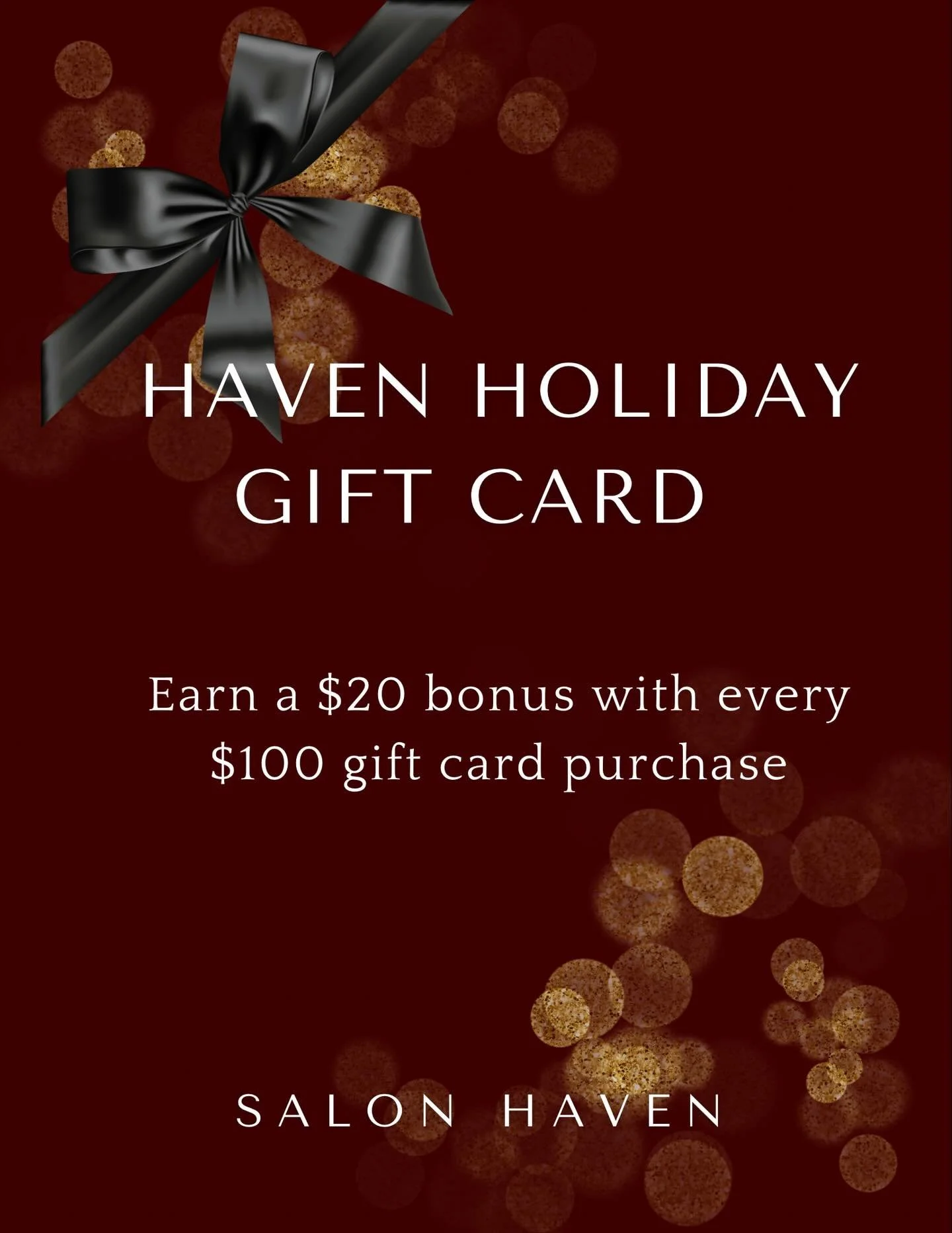 Give the gift of GLAM at SALON HAVEN 🎁✨