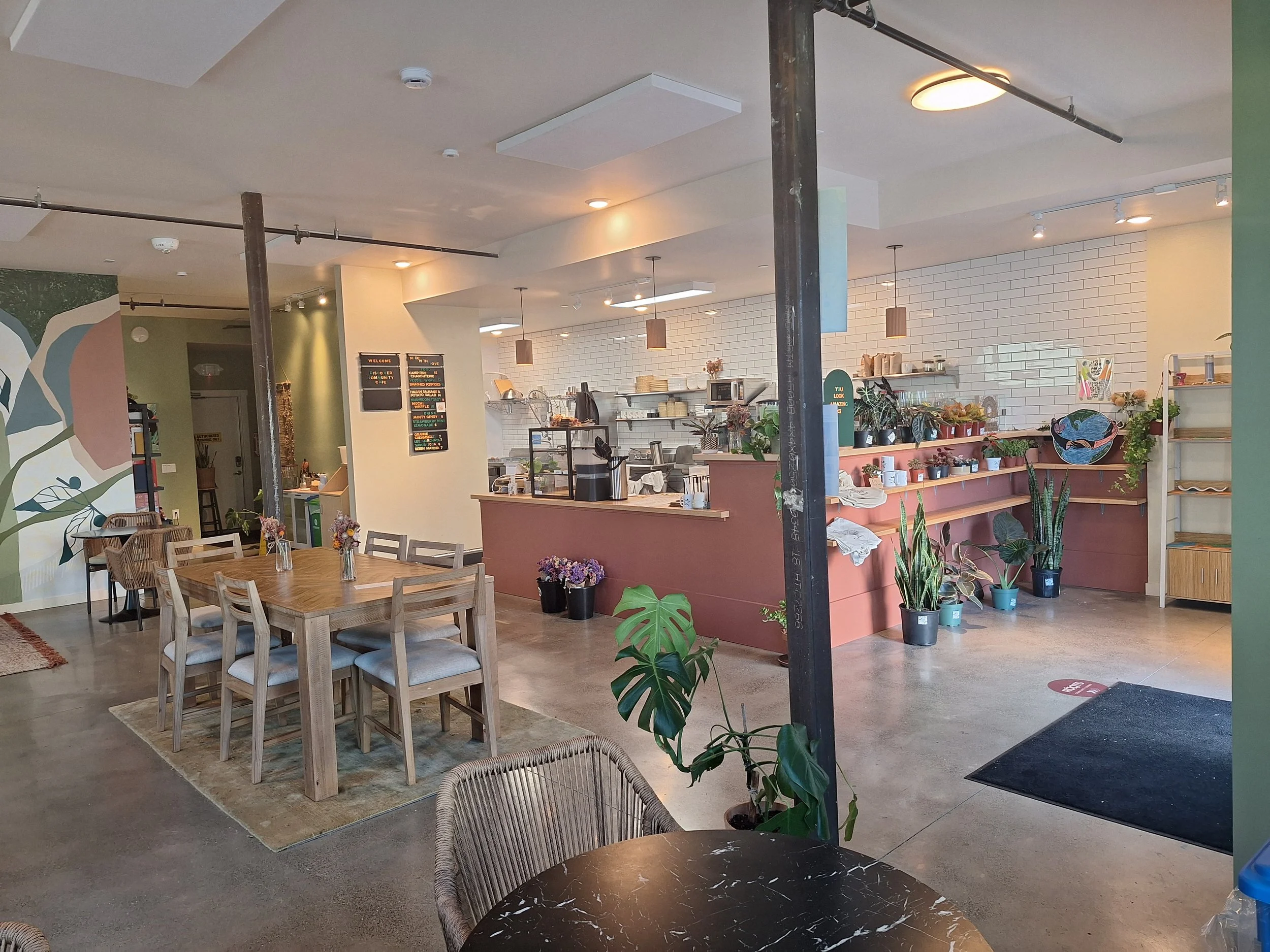 Discover Community Cafe interior counter