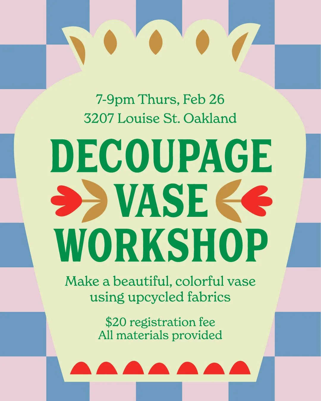 Decoupage Vase Workshop