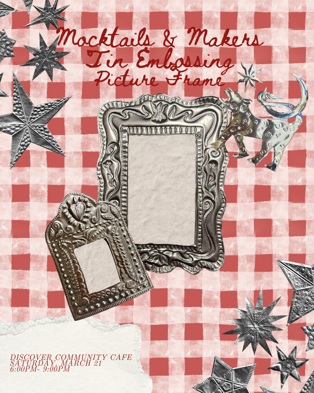 Makers & Mocktails: Tin Embossing Picture Frame