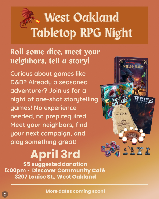West Oakland Tabletop RPG Night