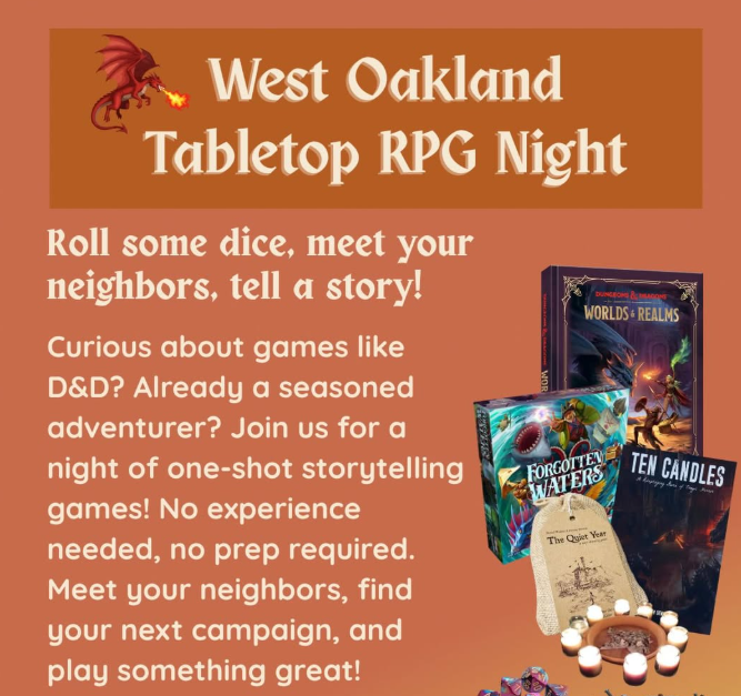 West Oakland Tabletop RPG Night 