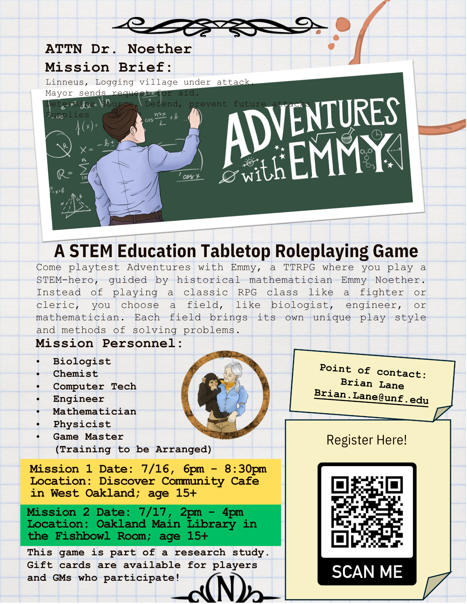 A STEM Education Tabletop Roleplaying Game